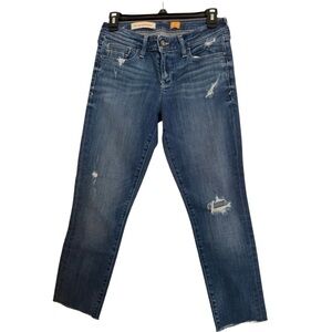 Pilcro Crop Distressed Skinny Jeans Size 26  27 x 24